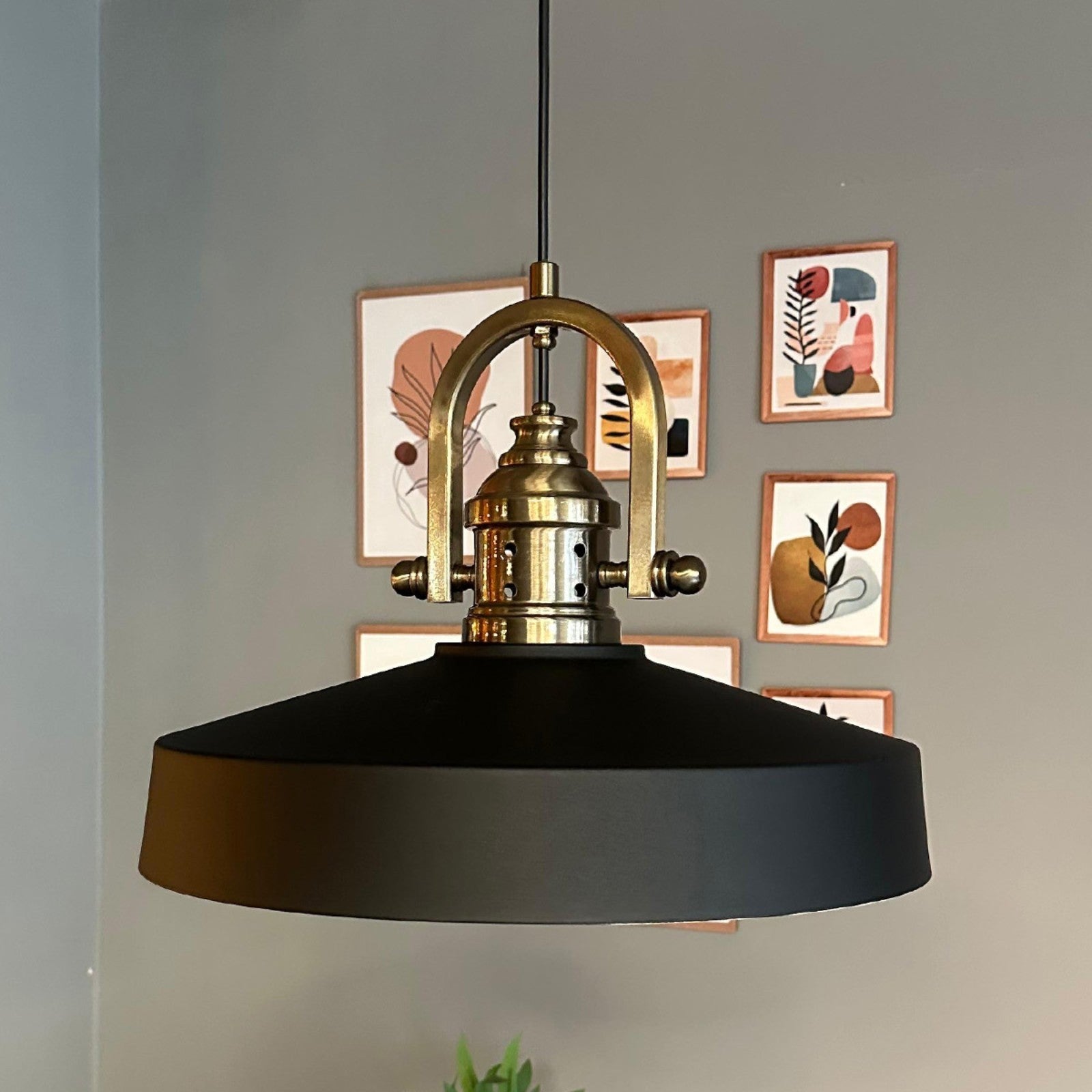 Ace-Finke Hängelampe Ø40 cm, Pendelleuchte Vintage, Industrial aus Metall E27